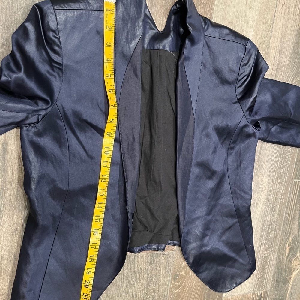 Theyskens Theory Cupro Tuxedo Blazer Sz Small? Na… - image 5